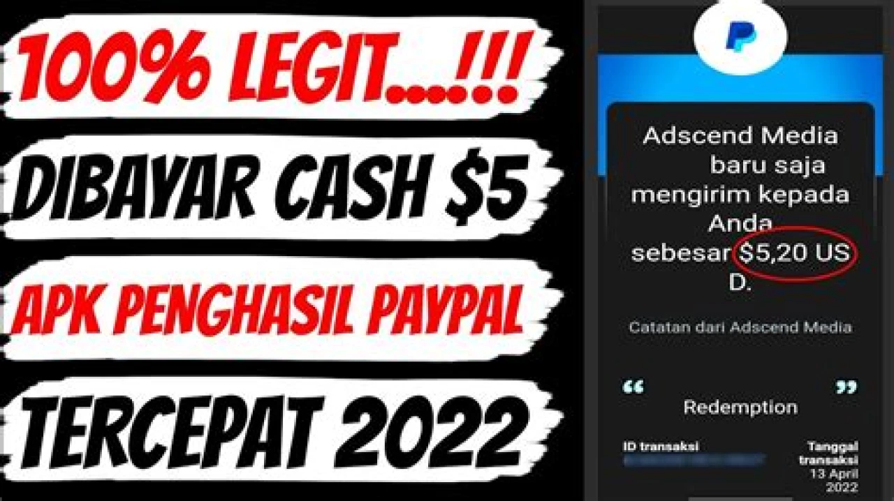 🔥SUKSES DIBAYAR $5 DARI APLIKASI PENGHASIL PAYPAL TERCEPAT 2022