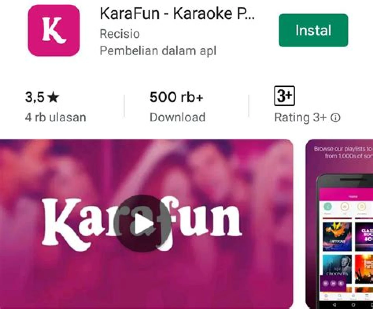 Aplikasi Karaokean Tanpa Koneksi Internet di Smartphone Android