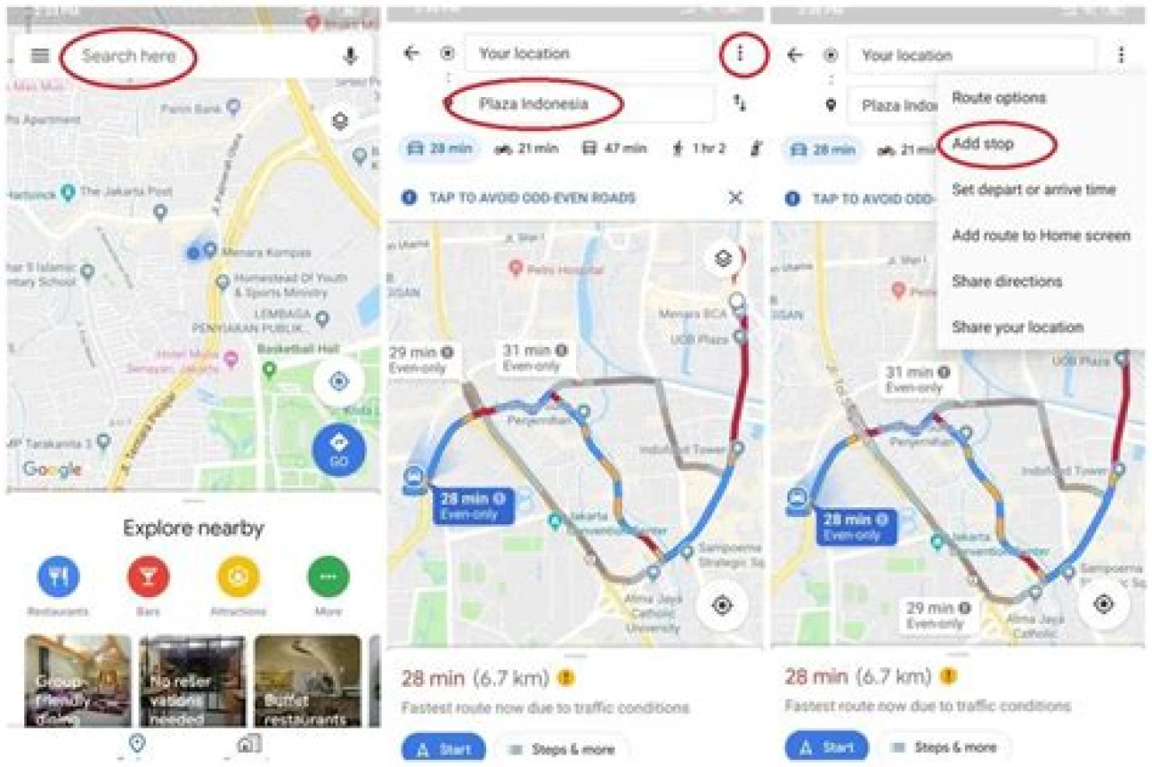 Cara Navigasi ke Lebih dari Satu Tujuan di Google Maps Halaman all