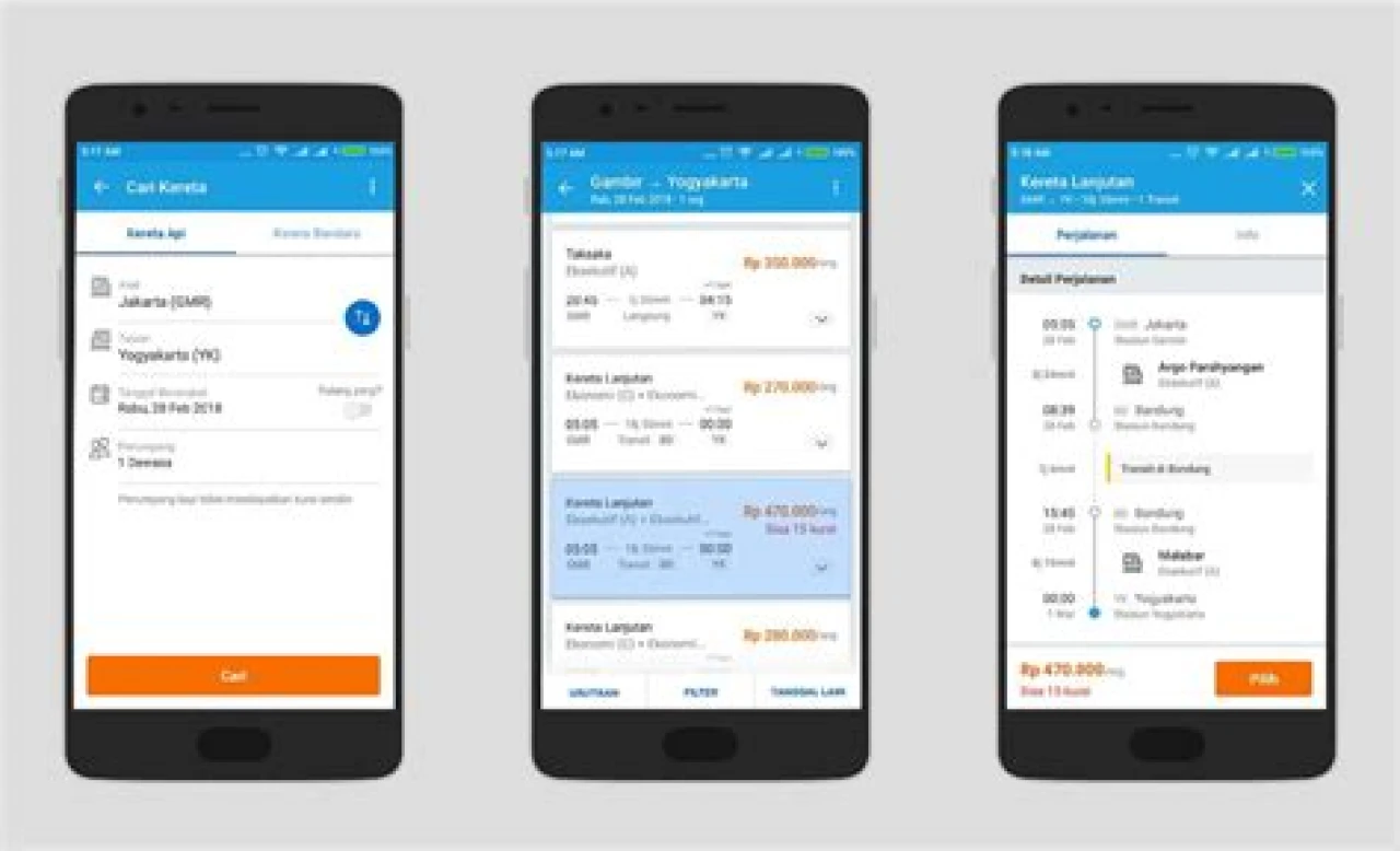 Inilah Ragam Pilihan Aplikasi Android Untuk Booking Tiket Kereta Api